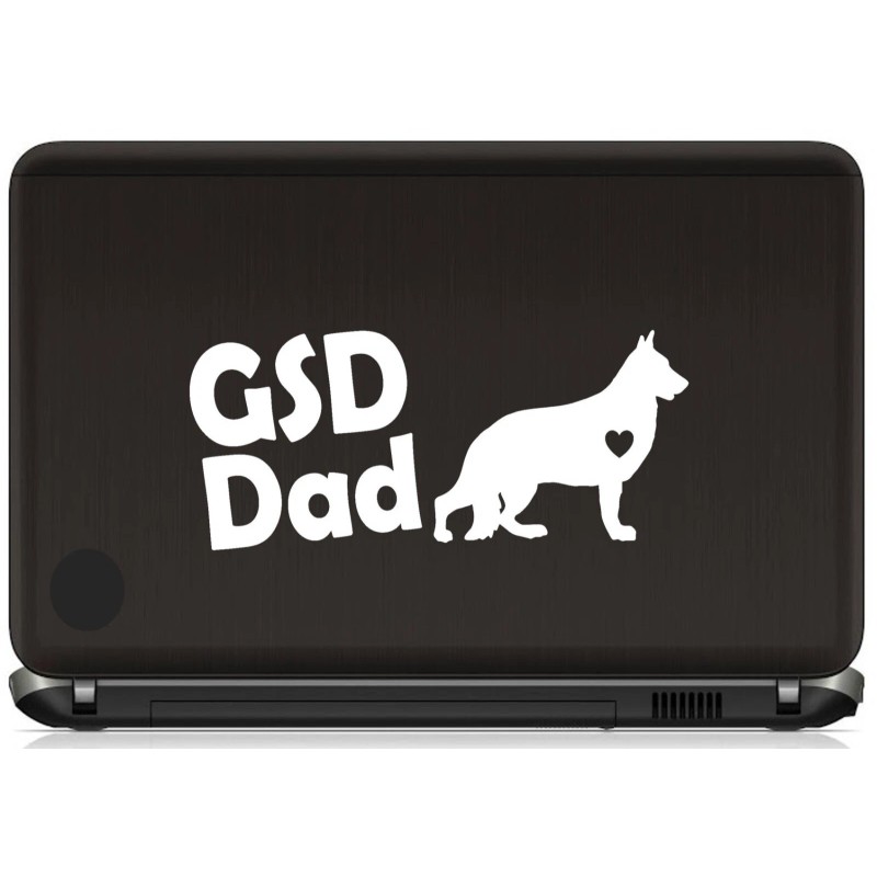 Bluegrass Decals GSD Dad German Shepherd Dog Breed Decal Sticker
