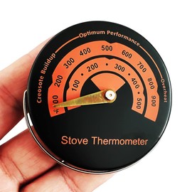 VOANZO Magnetic Wood Stove Thermometer Fire Oven Thermometer Smoke Temperature Gauge to Prevent Damage Stove Fan by Overheating