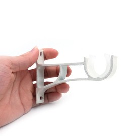ANCLLO Single Hole Curtain Pole Bracket Bracket for Bedroom, Living Room, Dining Room, Office or Kitchen, Pack of 3 (White)