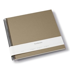 Semikolon 369990 Spiral Album Economy Large 34.5 x 33.2 cm Photo Album 50 Pages Cream White Photo Book Fango Beige
