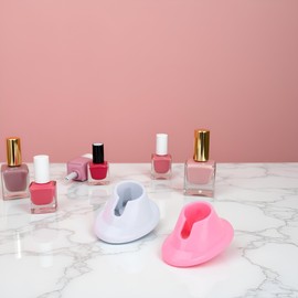 Enyolidimk 2pcs Soft Rubber Nail Polish Bottle Holder Stand Anti-Spill Nail Art Organizer Display Manicure Tools for Nail Art Salon Durable Design Nail Polish