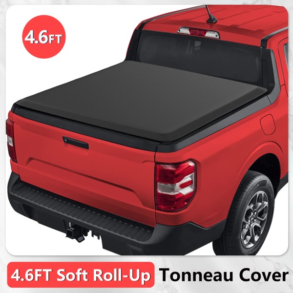 TOPRONE Soft Roll-Up Tonneau Cover for 2022-2025 Maverick 4.6FT 54.4"