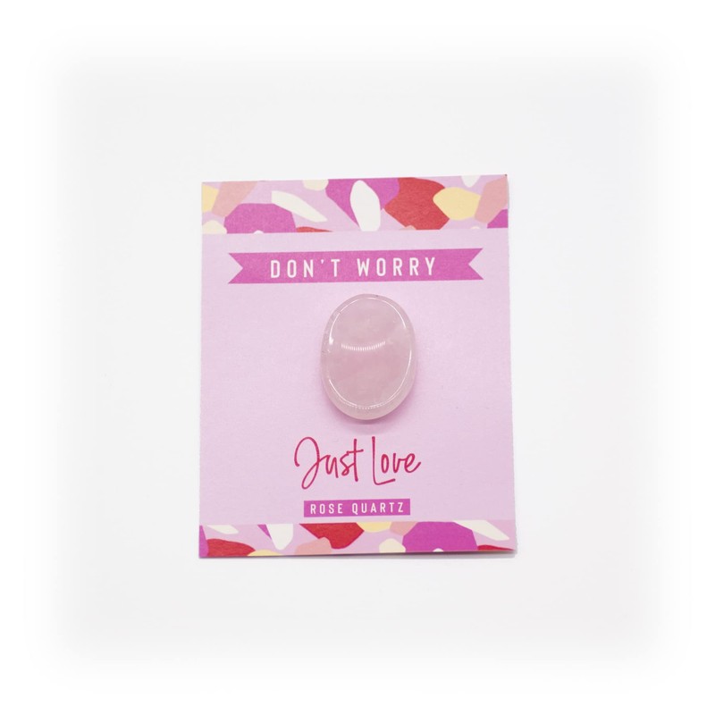 Rose Quartz Stress Relief Love Thumb Worry Stone Healing Crystals