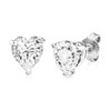 Philip Jones Heart Earrings Created with Zircondia® Crystals