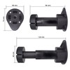 Diforma 4 Pcs Black Plastic Height Adjustable Furniture Legs with