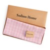 Solino Home Gingham Check Linen Table Runner 72 Inches Long
