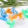 12 Pcs Translucent Plastic Binder Paper Clips Colorful File Clamps
