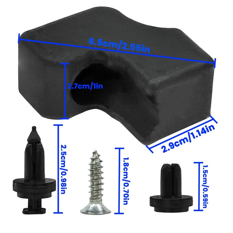 Tailgate Upper Rubber Bushing Bumper, LH & RH Tailgate Top