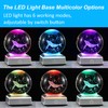 Ornalrist 3D Engraved Whale K9 Crystal Ball with Silver LED