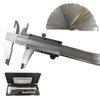 Vernier Caliper Measuring Tool 6" Carbon Steel+Feeler Gauge, MFQNENLK 0-6Inch/0-15cm