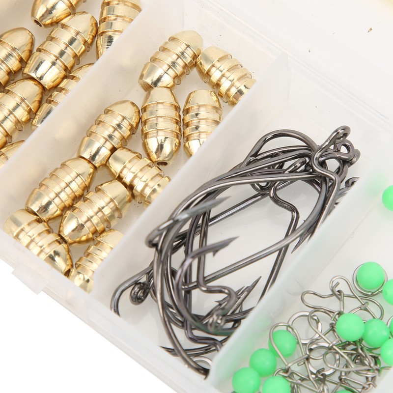Fishing Accessories Kit Fish Gears with Threaded Bullet Weights Crank