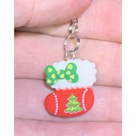 Christmas Stocking Charm Zipper Pull & Keychain Add On Clip!!