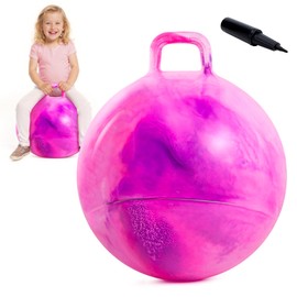 EVERICH TOY Hopper Ball, Clouds Hopping Toys for Kids, 20 Inch Bouncy Ball with Handle, Indoor Outdoor Inflatable Bouncing Hoppity Hop for Boys and Girls Gifts with Pump