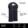 BUILT 2B-BLK 2-Bottle Stain Resistant Neoprene Wine/Water Bottle Carry Tote,