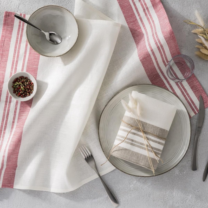 Coucke Linen Tea Towel Alabaster Linen 50 x 75 cm
