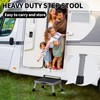 RV Step Stool Foldable 1-Step Ladder Sturdy Metal Stable Step