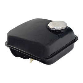 AlveyTech Metal Fuel Tank for the Coleman KT196 196cc 6.5 Hp Go-Kart Part - Black Enamel Finish Replacement Gas Storage Tanks, ATV Accessories, 4-Wheeler Dirt, Mini Bike, Scooter, Quad Bikes