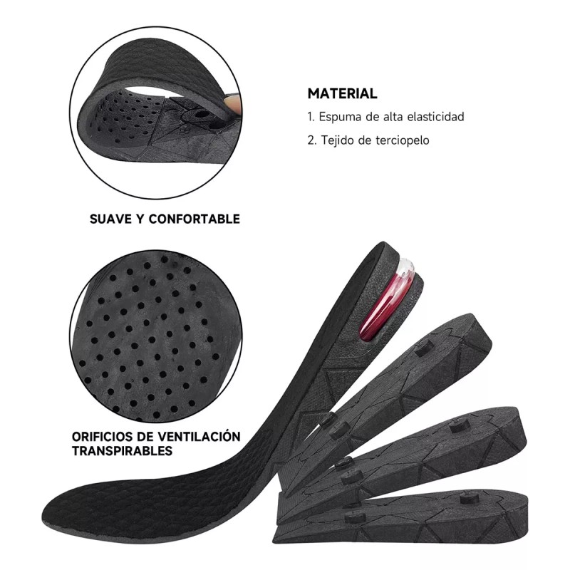 Lostrain Plantillas De Aumento De Altura Unisex 3cm-7.5 Cm 4