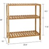 Zurssar 3-Tier Bamboo Window Shelf, Narrow Bathroom Shelf, Standing Towel