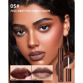 Peel Off Lip Liner Stain, Long Lasting Waterproof Transfer-Proof Lip Tint Stain Peel Off, Non-stick High Pigmented Lip Gloss Lipliner Tattoo, Liquid Tinted Lipstick, Lip Makeup Gift for Women Girl-05