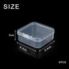 Aoktorkit 5PCS Square Transparent Plastic Organizer;9.4 * 9.4 * 3cm