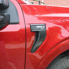 XTREME TRUX Molded Carbon Fiber Fender Vent Trim For 21-22 Ford F150 Bezel Trim Cover