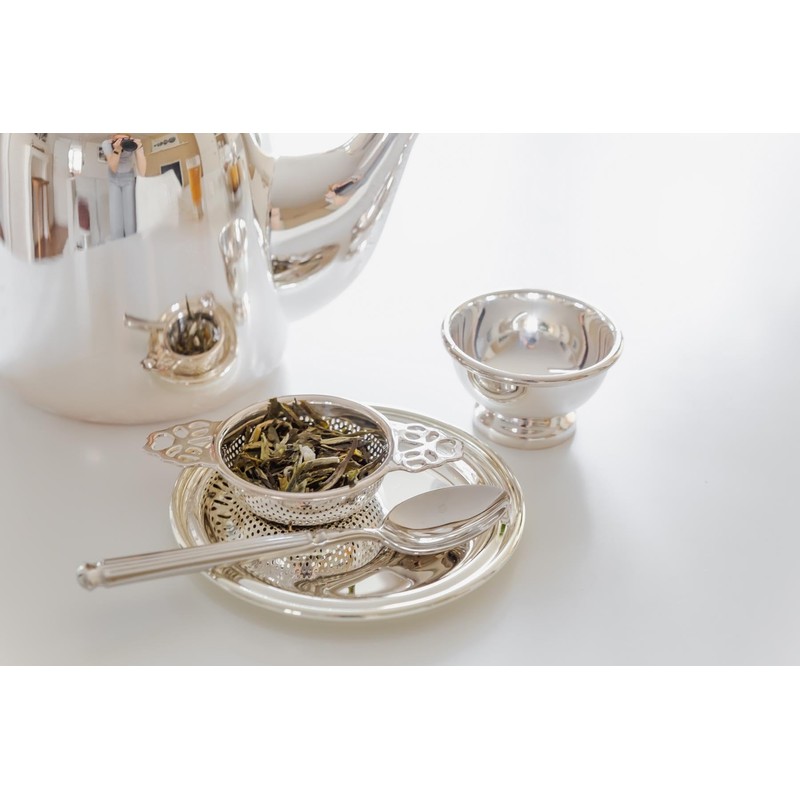 Edzard Asaam Tea Strainer with Holder Diameter 6 cm, silver