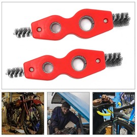 2 PCS Copper Pipe Cleaner Deburring Brush Pipe Reamer Tool for Copper PVC PPR Pipe and Soft Steel Tubing Plumbers Brass Aluminum Pipes (Red)