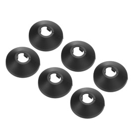 PATIKIL Water Pipe Cover Decoration Fit 0.47"/12mm, 6Pcs Flange Water Pipe PP Plastic Escutcheon Plate Collar Drain Line Cover Radiator for Wall Pipe Tube Decor, Black