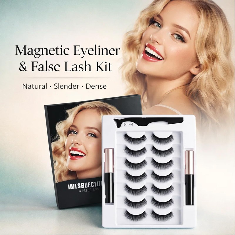 Magnetic Eyeliner & 3D Magnetic Lashes Kit with 7 Pairs