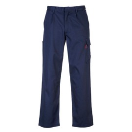 Portwest C701 Workwear Cargo Pants in Protective Polycotton with 6 Pockets, Navy, 52R