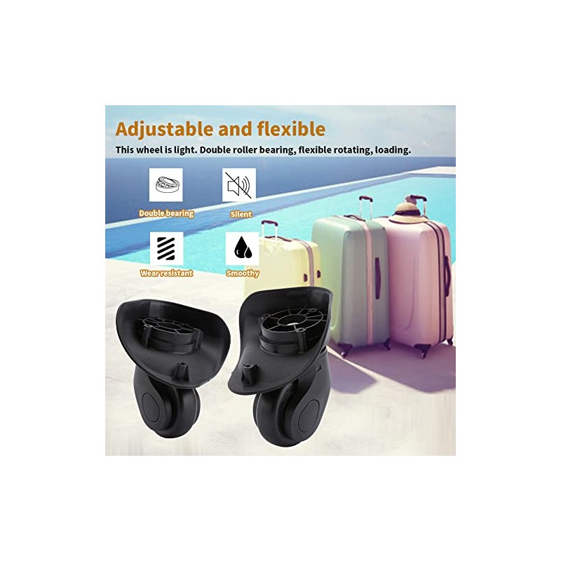 Suitcase Luggage Wheels, 2pcs Universal Suitcase Wheel for Travel Case
