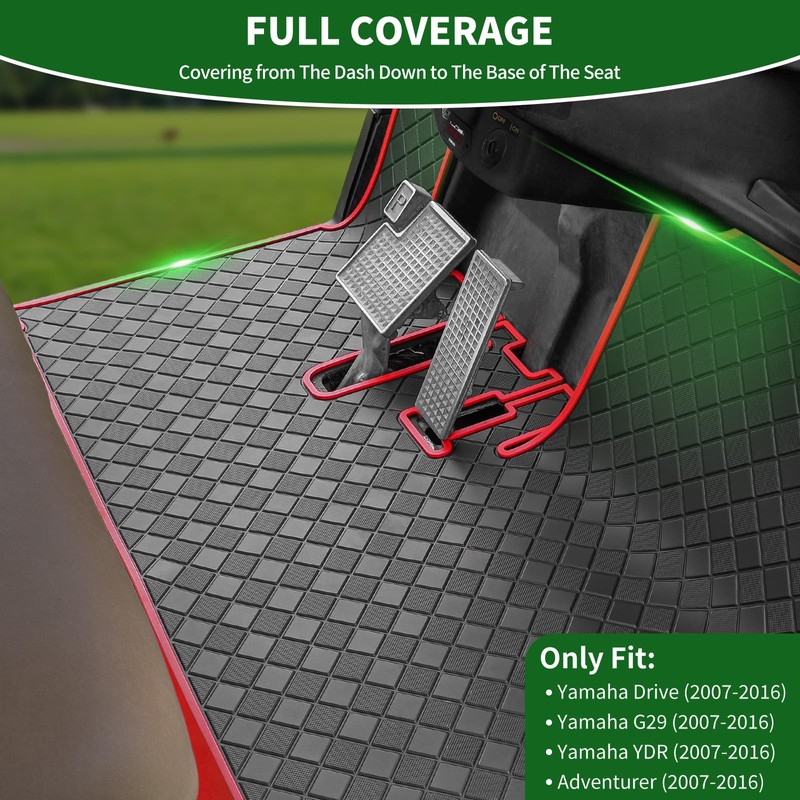 Cartalia Golf Cart Floor Liner Mat 8mm Thick Rubber Full