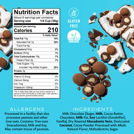 Mauna Loa Premium Chocolate Covered Macadamia Nuts, Milk Chocolate Coconut, 7 Oz Bag (Pack of 1)