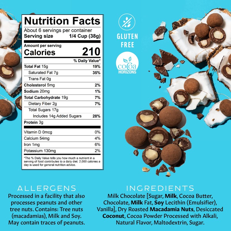 Mauna Loa Premium Chocolate Covered Macadamia Nuts, Milk Chocolate Coconut,