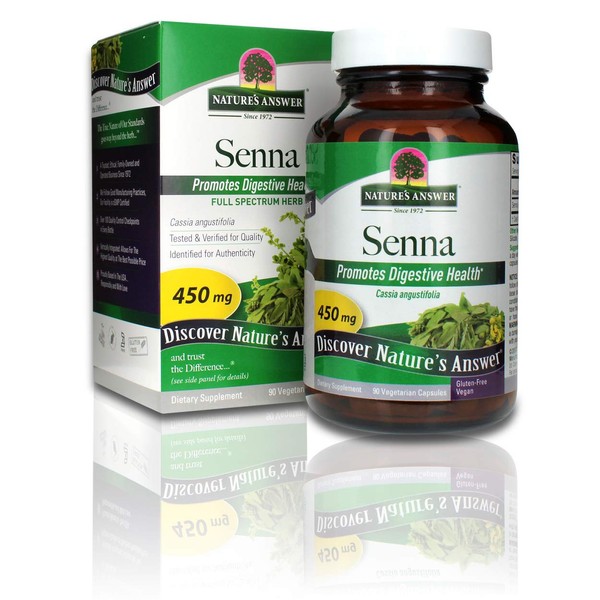 Nature's Answer Senna Leaf | Dietary Supplement | Promotes Digestive Health | Vegan, Gluten-Free & Kosher Certified | Vegetarian Capsules 90ct