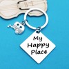 Xiahuyu Camper Keychain Happy Camper RV Keychain My Happy Place