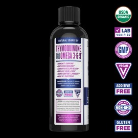 Cold-Pressed Black Cumin Seed Oil Supplement – Liquid Omega 3-6-9 for Daily Wellness, Heart, Digestive & Immune Support, 1 Fl Oz