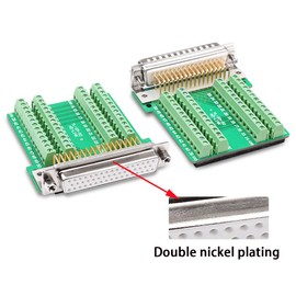 ANMBEST DB50 Solderless Connector, Female D-SUB Header to 50-pin Port Terminal Adapter Breakout Board with Bolts