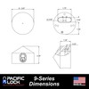 PACLOCK's UCS-9A Padlock, Cone Shaped Flat Back Puck w/Tapped Holes,