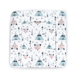 Balbina Changing Mat Waterproof Changing Table Mat Cotton 70 x 70 cm Fox Teepee Mint