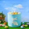 Ouksma 2 Pcs Embroidered Easter Basket with Handle for Egg