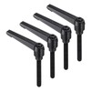 sourcing map 4pcs Clamping Lever Handles, M8 x 60mm Black