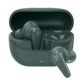 JLab Go Pods ANC Earbuds - Hybrid Active Noise Cancelling Bluetooth Earphones, 26+ Hr Playtime Wireless In Ear Buds, IP55 Sweat-Resistant, Custom Sound via App, Multipoint & Clear Calls, Sage