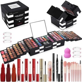MISS ROSE Set de Maquillaje Todo en Uno, 148 Colores Paleta de Maquillaje, Kit Todo en Uno para Principiantes y Regalos (Adolescentes, Mujeres)       