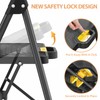 TOOLF 2 Step Ladder, Sturdy Steel Step Stool with Anti-Slip
