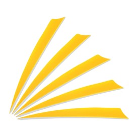 PATIKIL Arrows Vanes 5 Inch, 25 Pack Right Wing Arrow Feather Turkey Fletching Archery Accessories for DIY Target Shooting Hunting, Yellow
