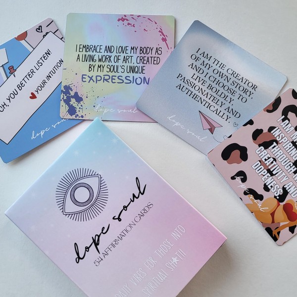 Dope Soul Affirmation Sweary Deck – 54 Positive Affirmations Cards