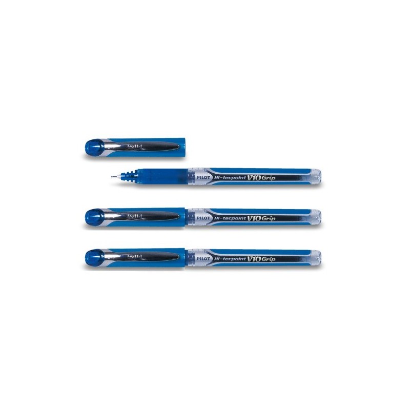 Pilot Hi-Tecpoint V10 Grip Set of 3 Blue