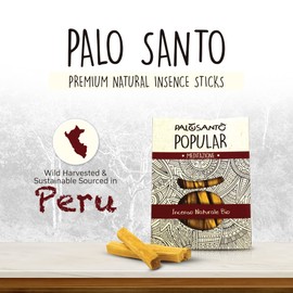PALOSANTO - Palo Santo Incense Sticks for Meditation and Stress Relief - 8 Pack - Natural Smudge Sticks for Negative Energy Cleansing and Home Relaxation - Organic Palo Santo Sticks Peruvian Products